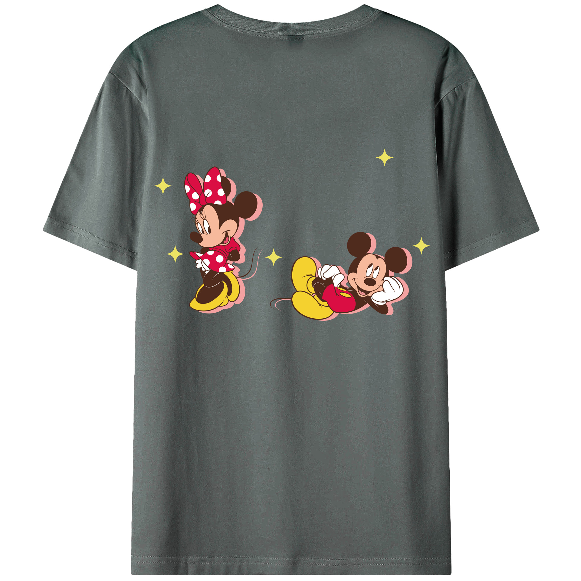 （画像用） ミッキーマウス Mickey Mouse 綿100％半袖Tシャツ（背面プリント）